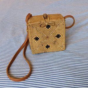 Harper Straw Square Crossbody Bag